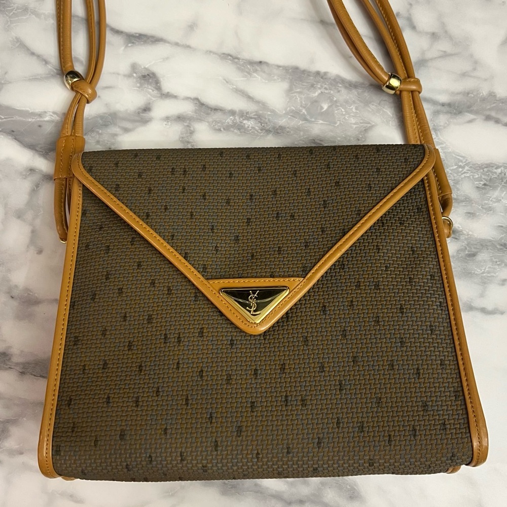 Vintage YSL | Crossbody Shoulder Bag Envelope Closure